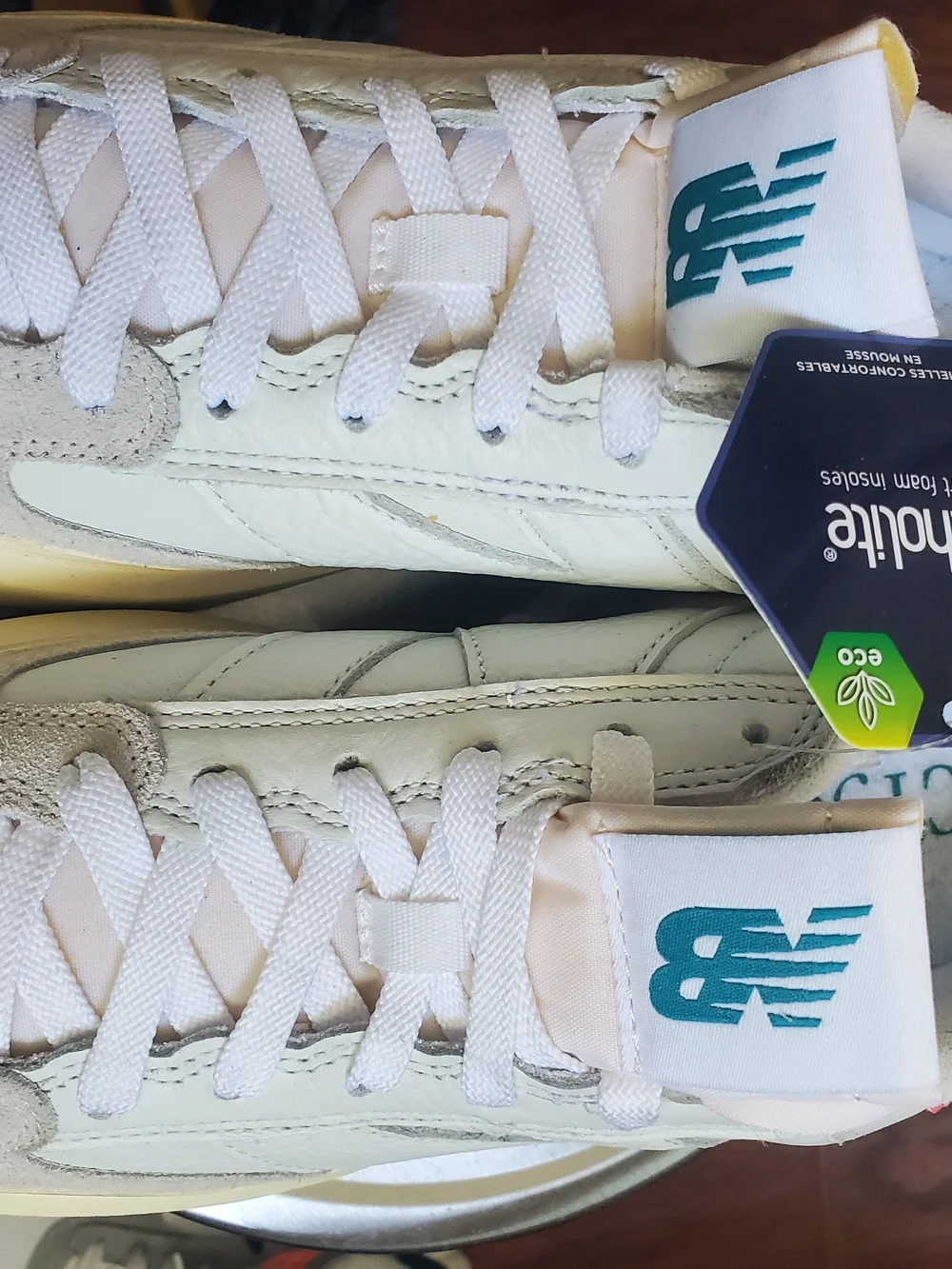 New Balance Kids White, Pink & Teal Retro Style Sneakers